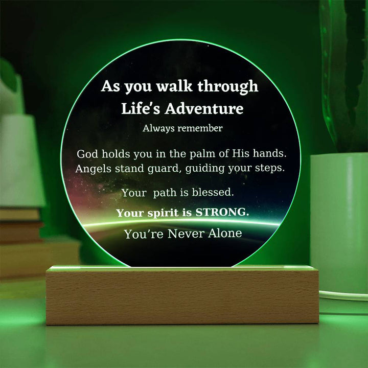 Inspirational Life’s Adventure Acrylic Desk Plaque