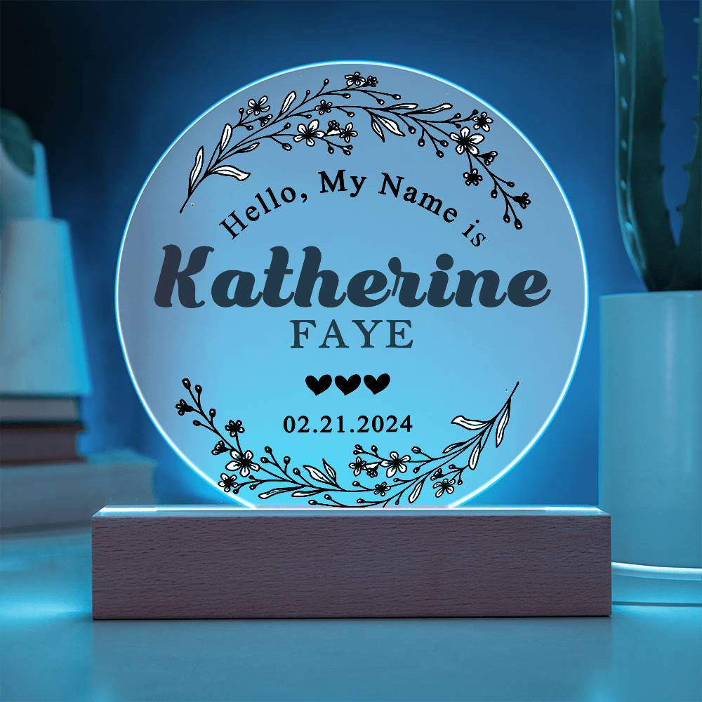 Personalized Baby Arrival Plaque