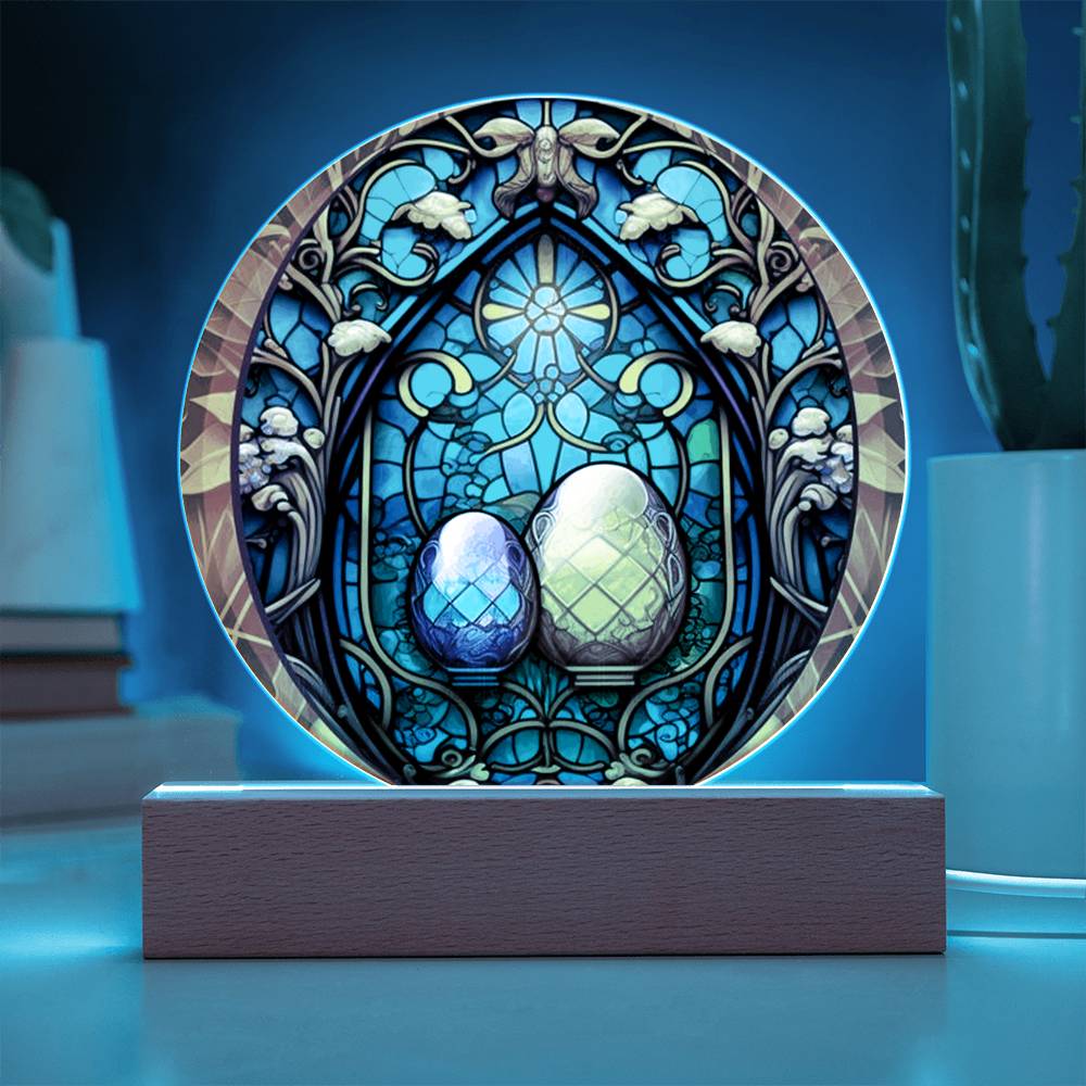 Stained Glass Easter Eggs Acrylic Light