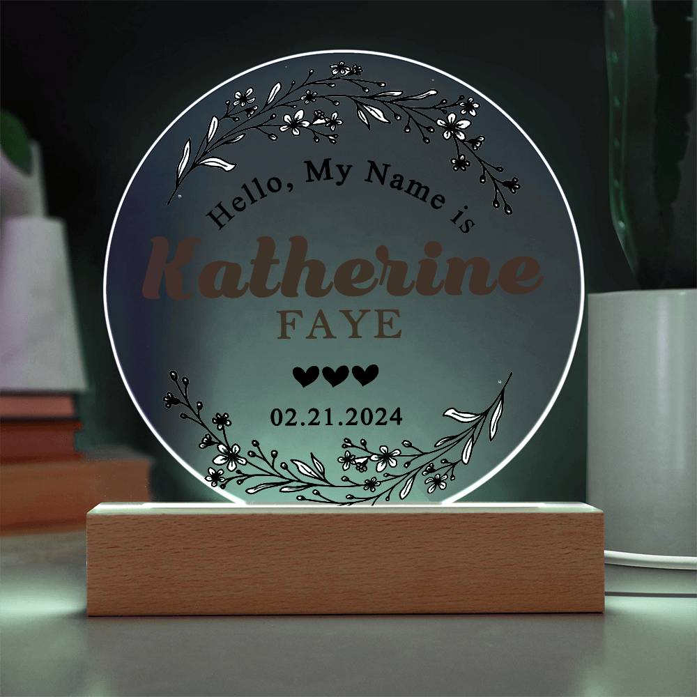 Personalized Baby Arrival Plaque