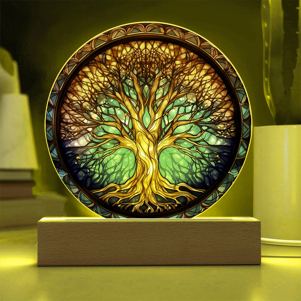 Tree Of Life Faux Stained Glass