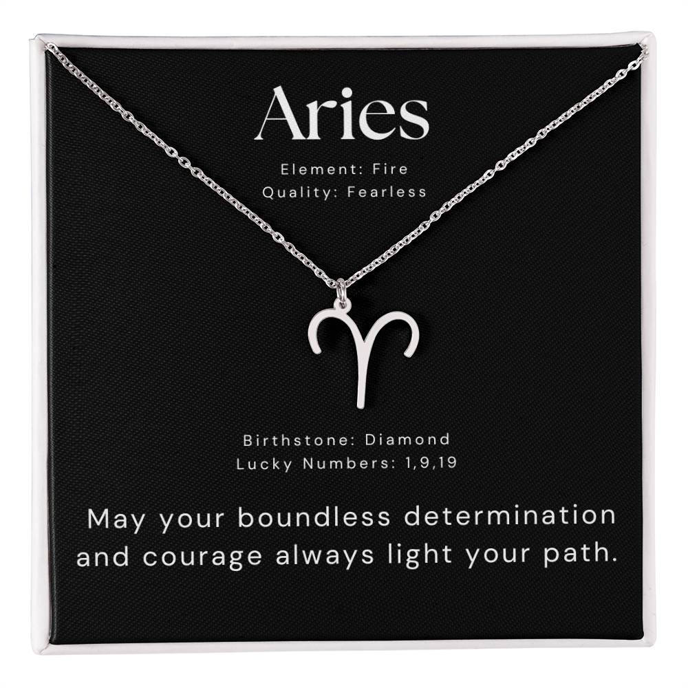 Aries zodiac necklace