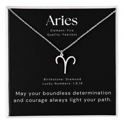 Aries zodiac necklace