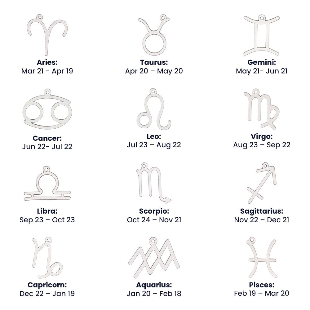 Taurus Zodiac Symbol Silver Necklace for Women