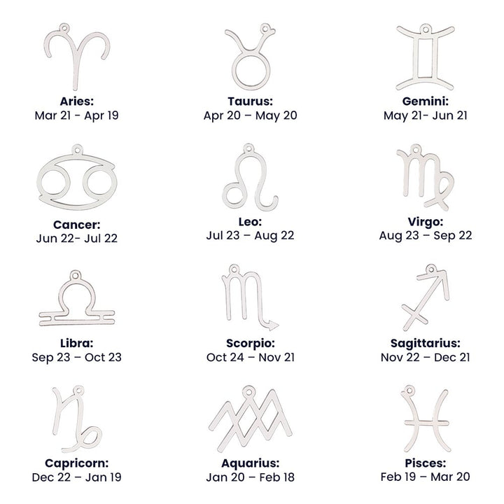 Taurus Zodiac Symbol Silver Necklace for Women