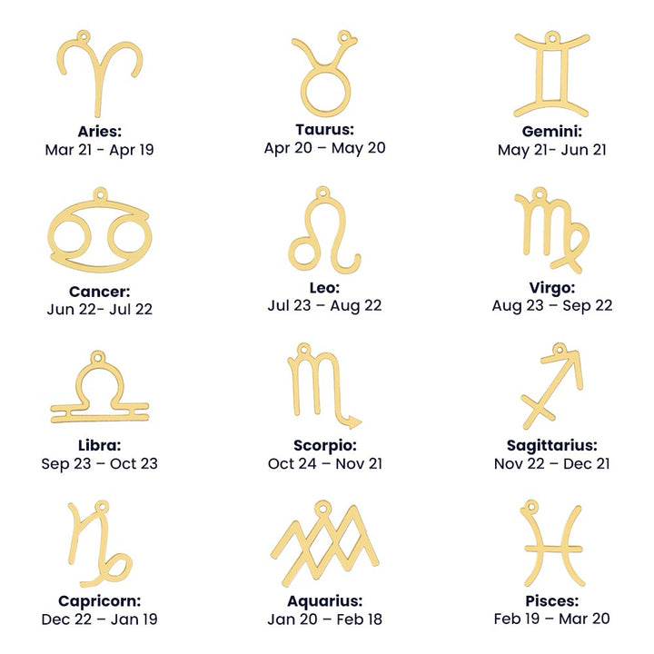Gold Taurus Zodiac Necklace with Message Card
