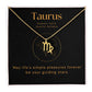 Taurus  - Zodiac Sign Necklace