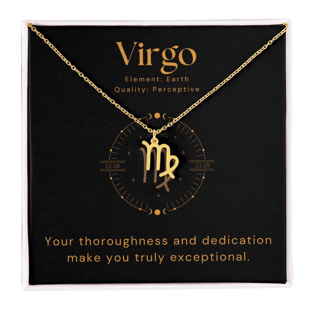 virgo zodiac sign necklace