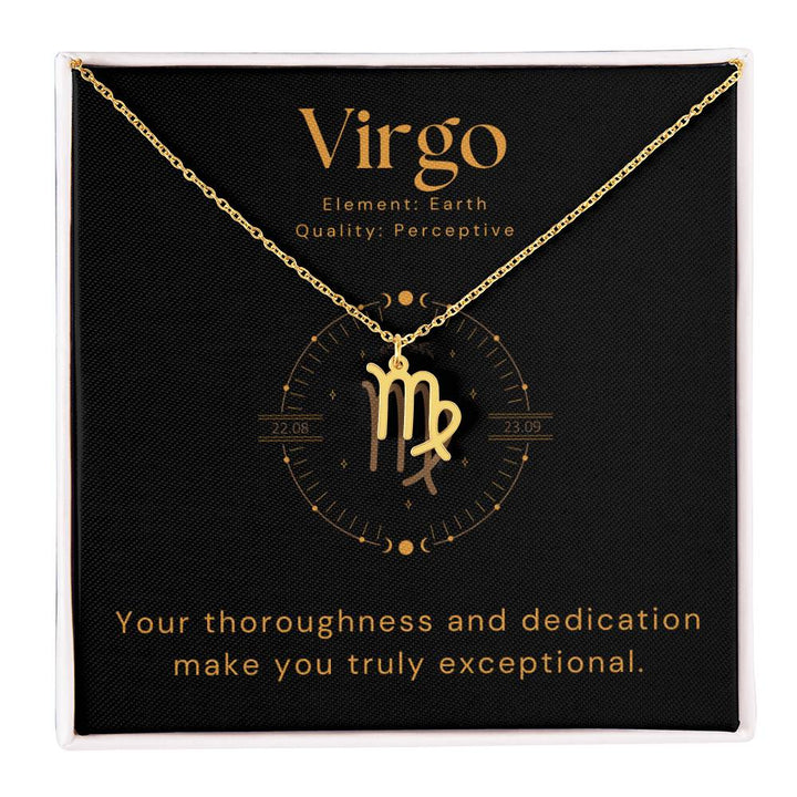 virgo zodiac sign necklace