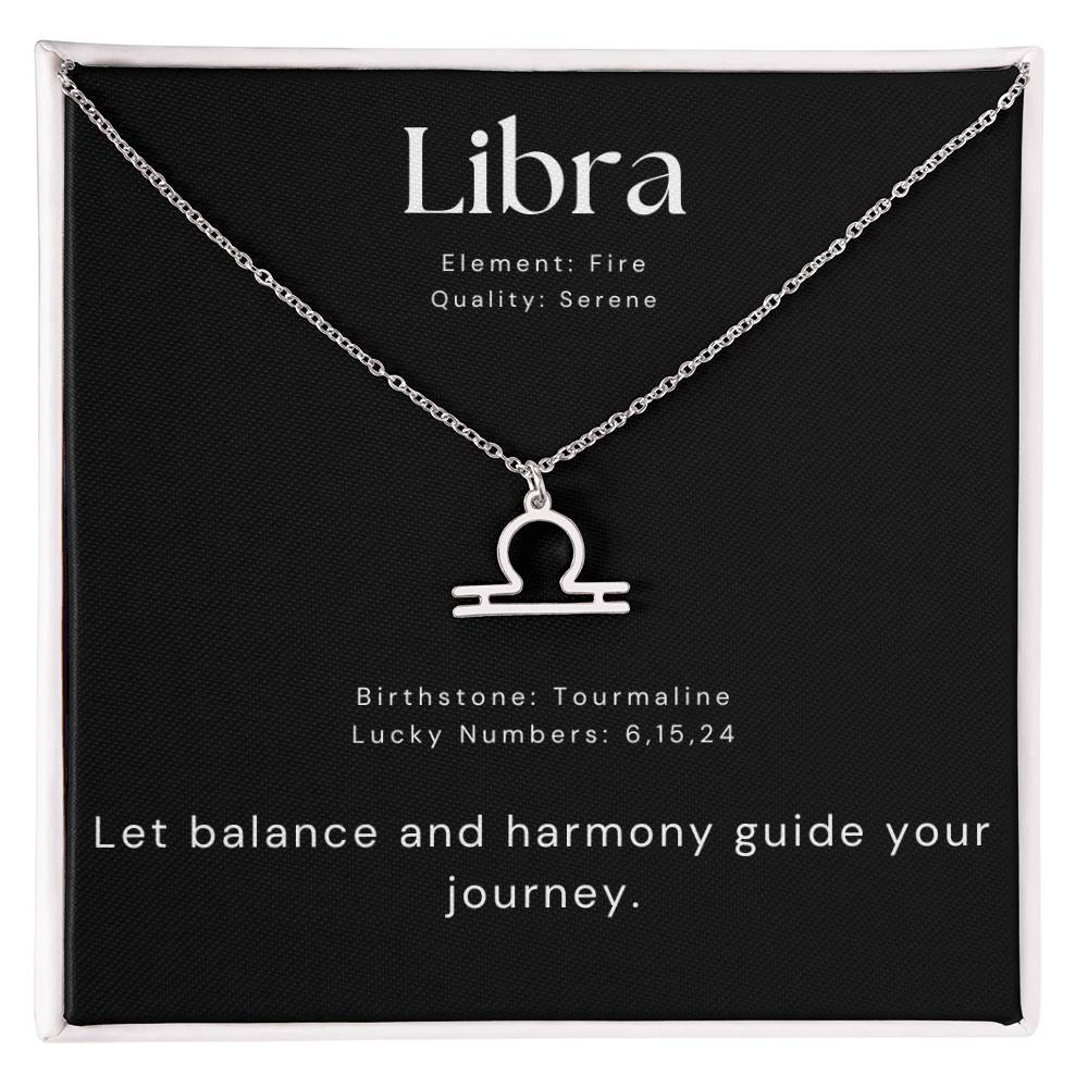 libra zodiac sign necklace