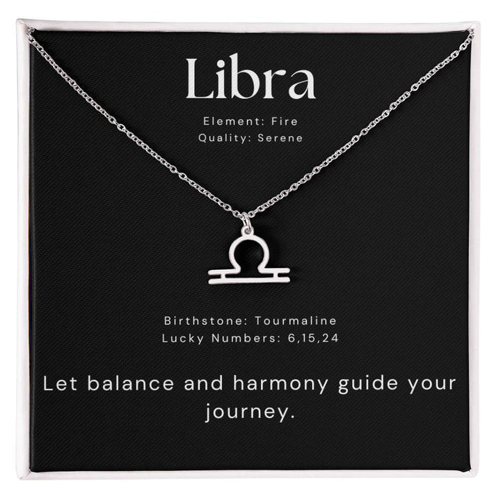 libra zodiac sign necklace