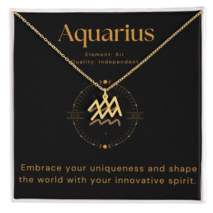 Aquarius - Zodiac Sign Necklace