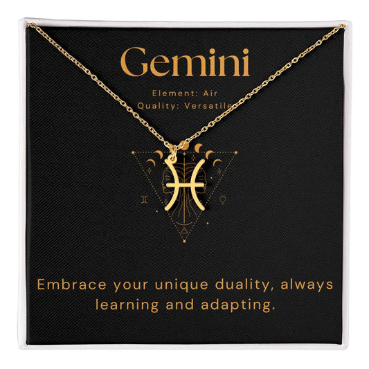 Gemini -Zodiac Sign Necklace