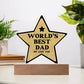 World's Best Dad Plaque