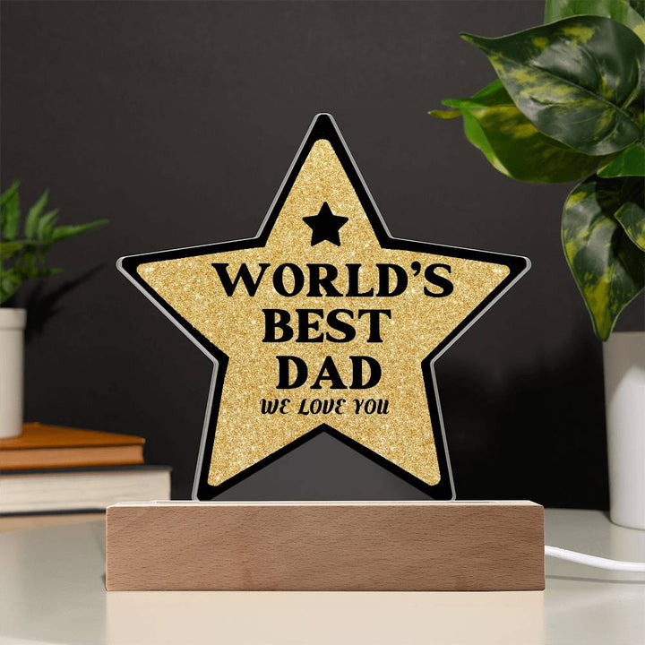 World’s Best Dad Star Acrylic Plaque