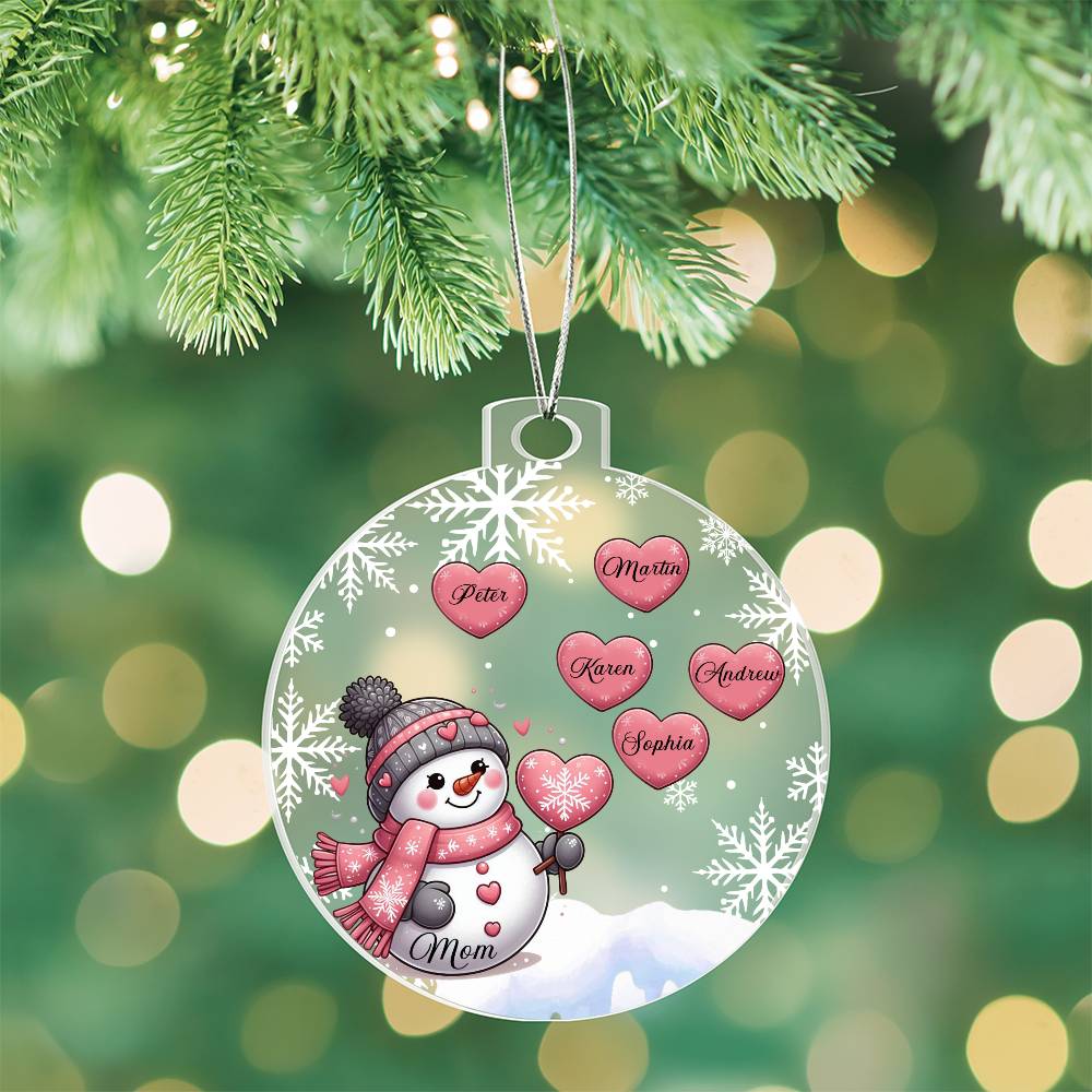 Personalized snowman ornament