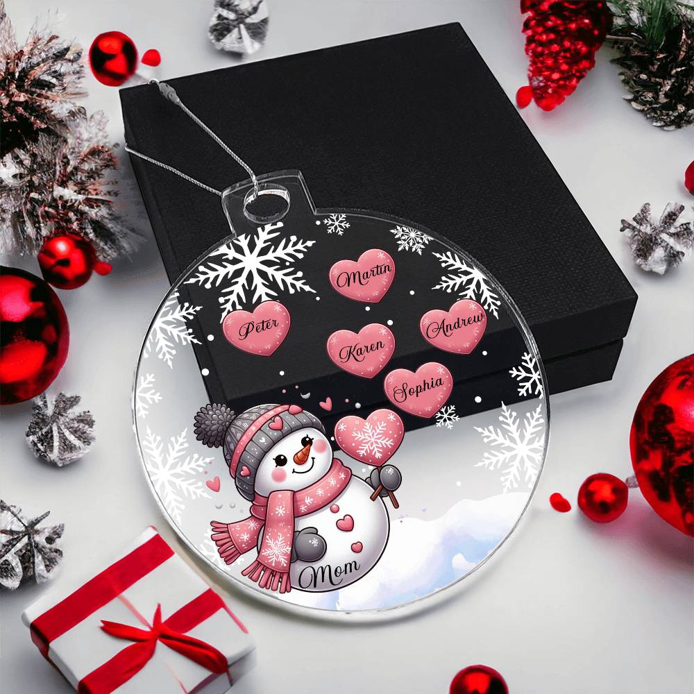 Personalized snowman ornament