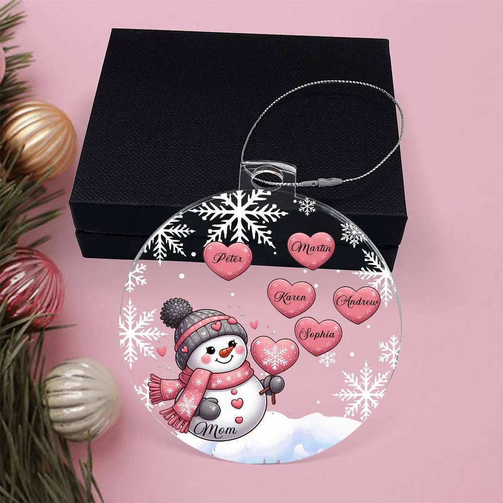 Personalized snowman ornament