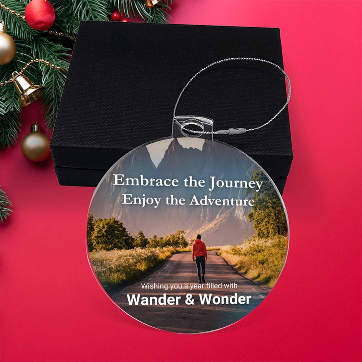 adventure acrylic ornament