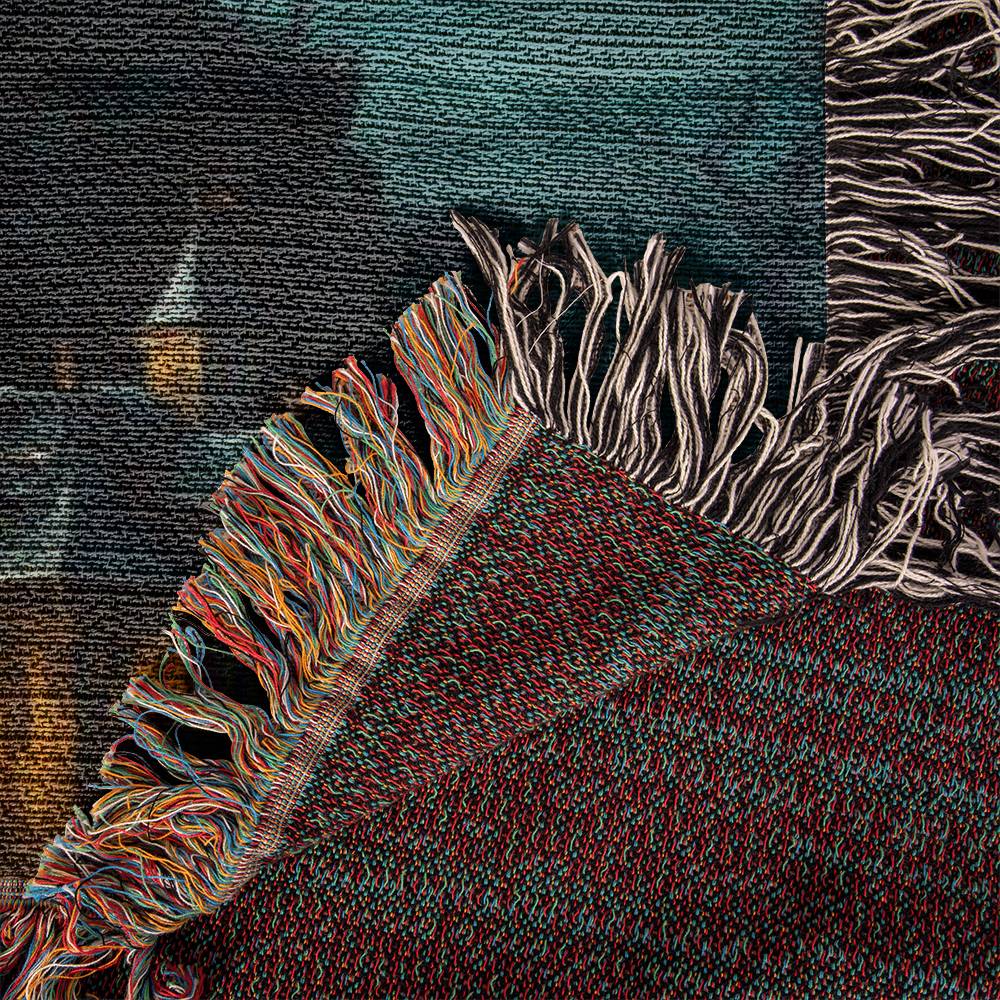 Custom Castle Woven Blanket with Text