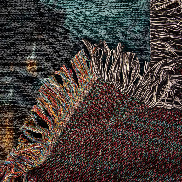 Custom Castle Woven Blanket with Text