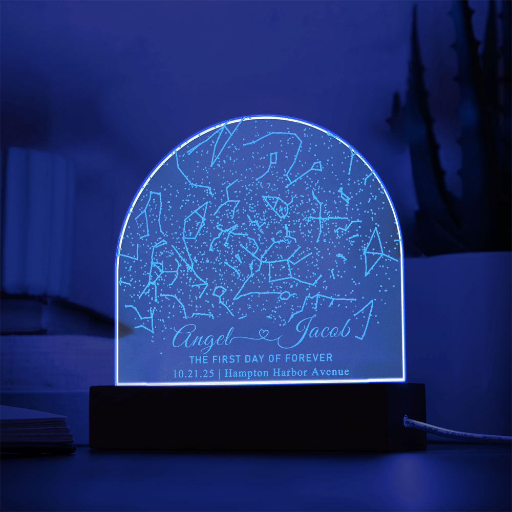 Couple Star Map Night Light