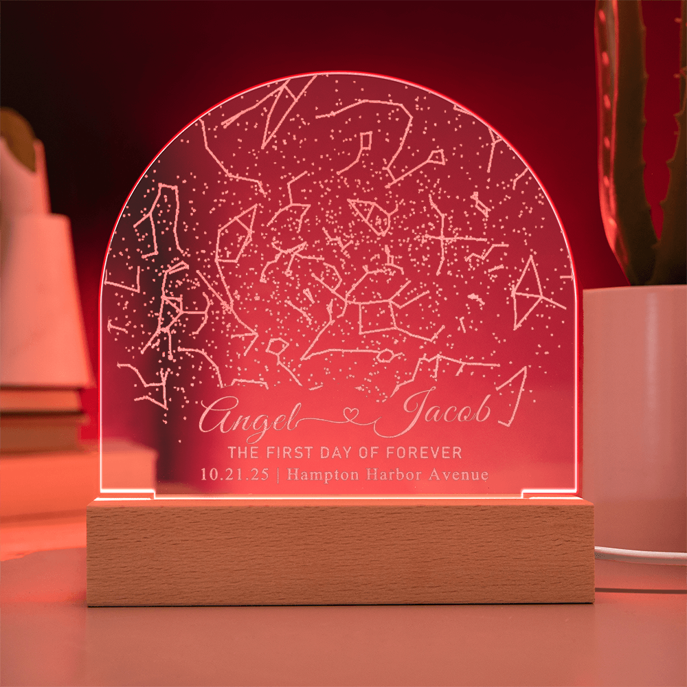 Couple Star Map Night Light