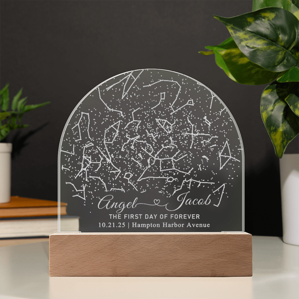 Couple Star Map Night Light