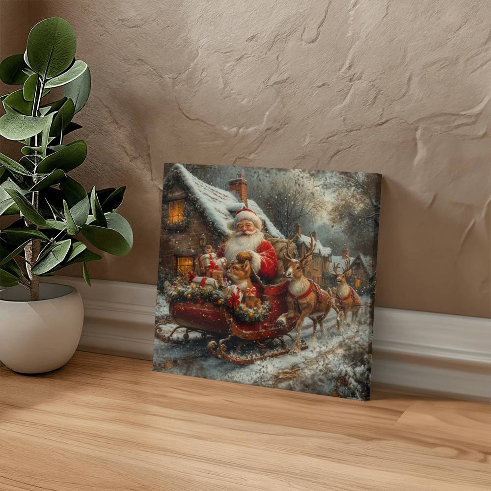 Vintage Christmas Sign Canvas Wall decor