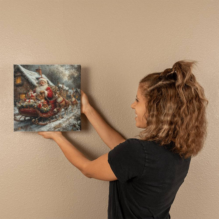 Vintage Christmas Sign Canvas Wall decor
