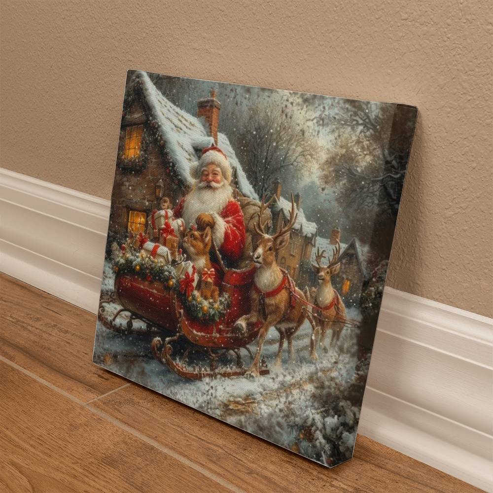 Vintage Christmas Sign Canvas Wall decor