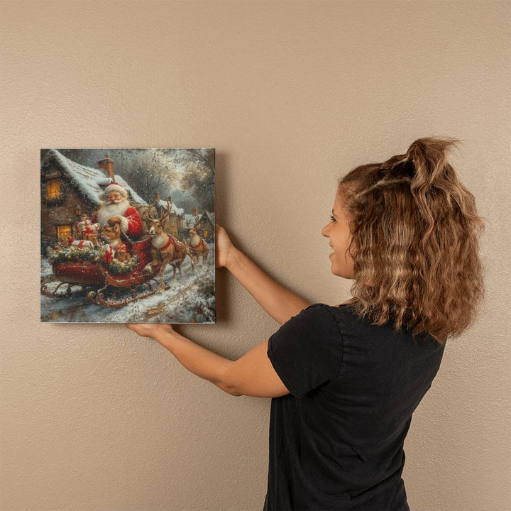 Vintage Christmas Sign Canvas Wall decor