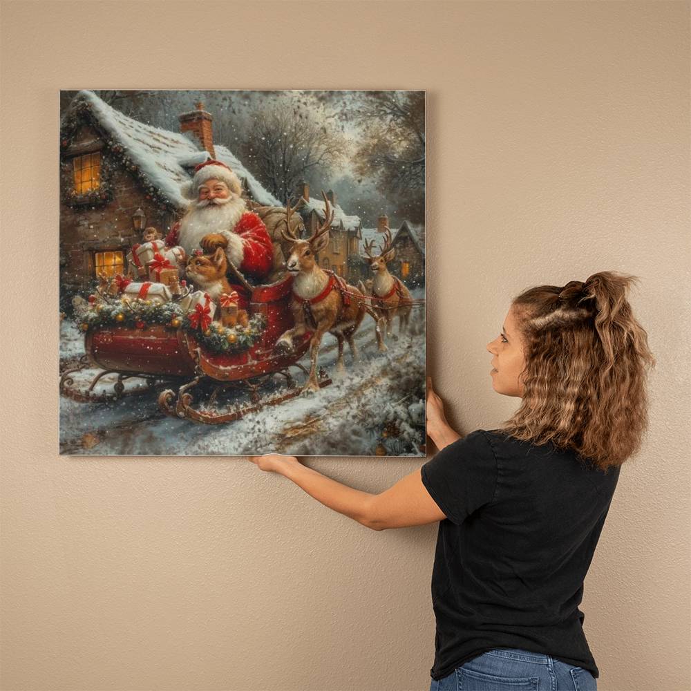 Vintage Christmas Sign Canvas Wall decor