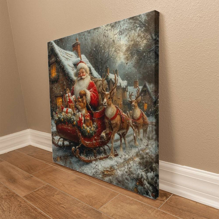 Vintage Christmas Sign Canvas Wall decor