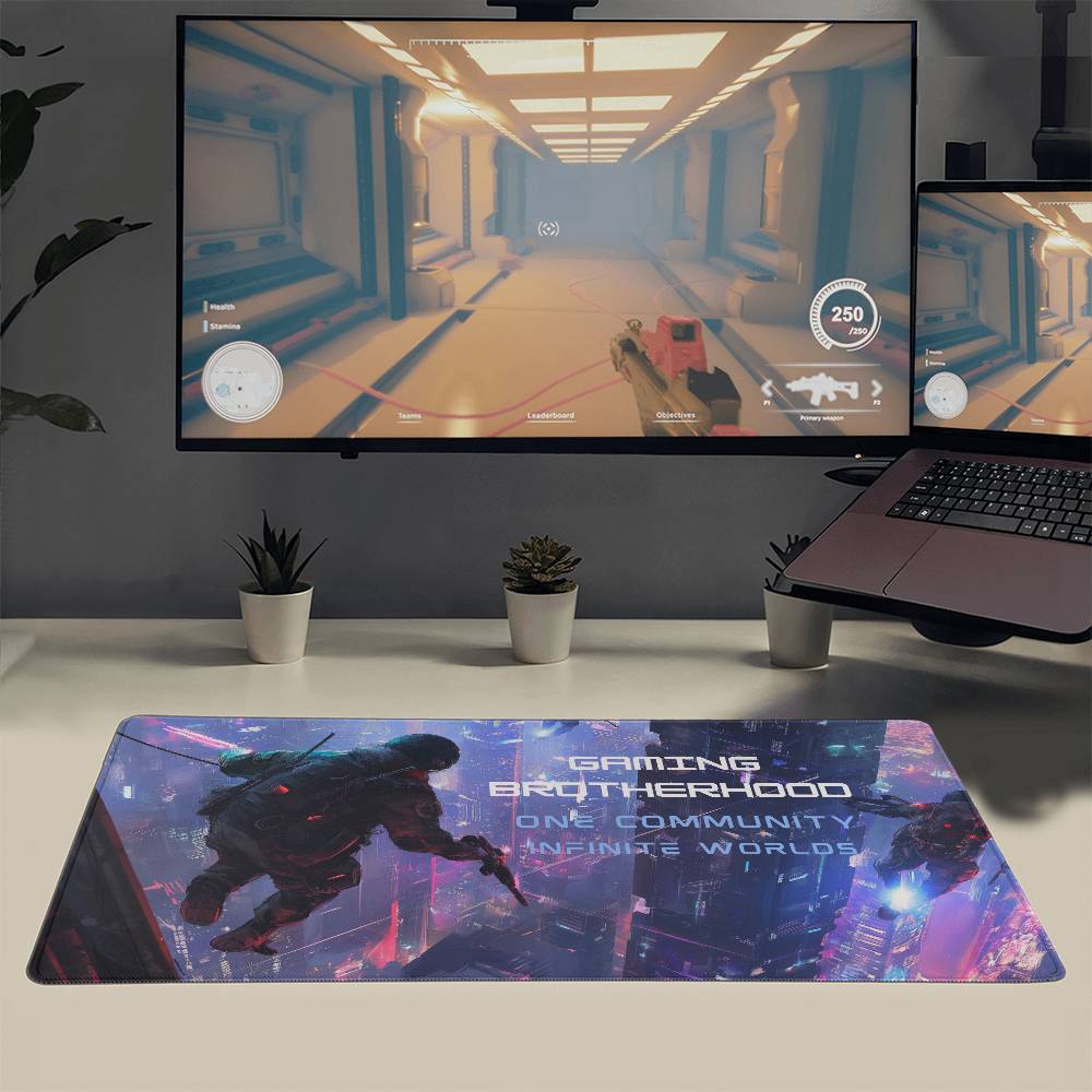 Gaming Brotherhood Desk Mat – Infinite Worlds