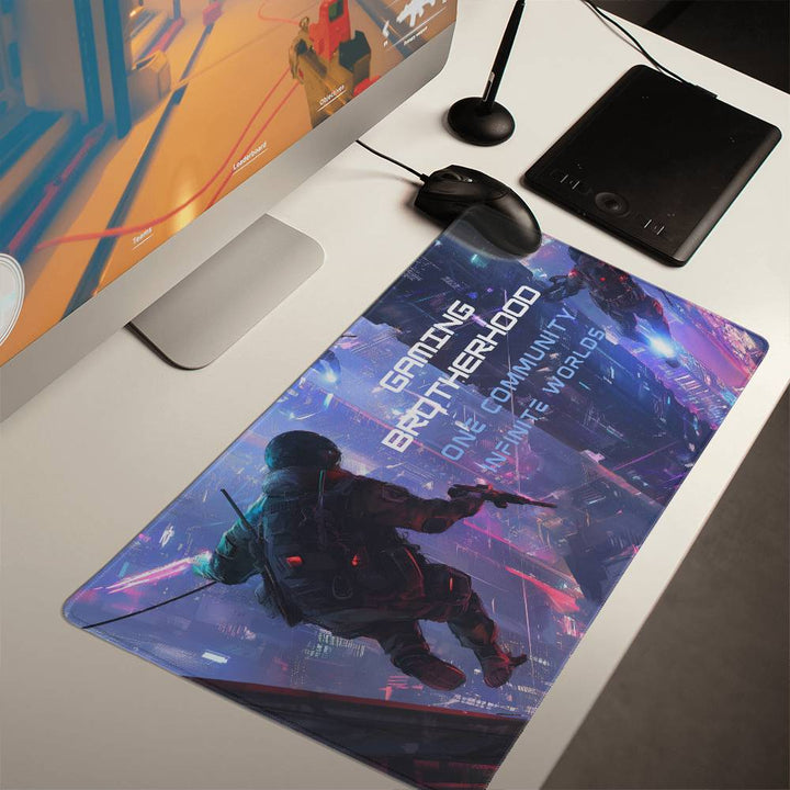 Gaming Brotherhood Desk Mat – Infinite Worlds