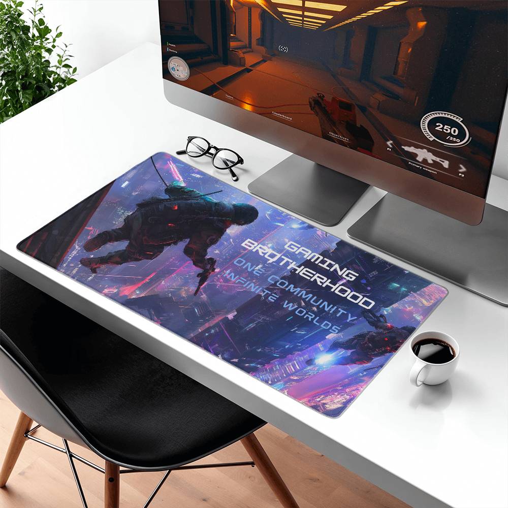 Gaming Brotherhood Desk Mat – Infinite Worlds