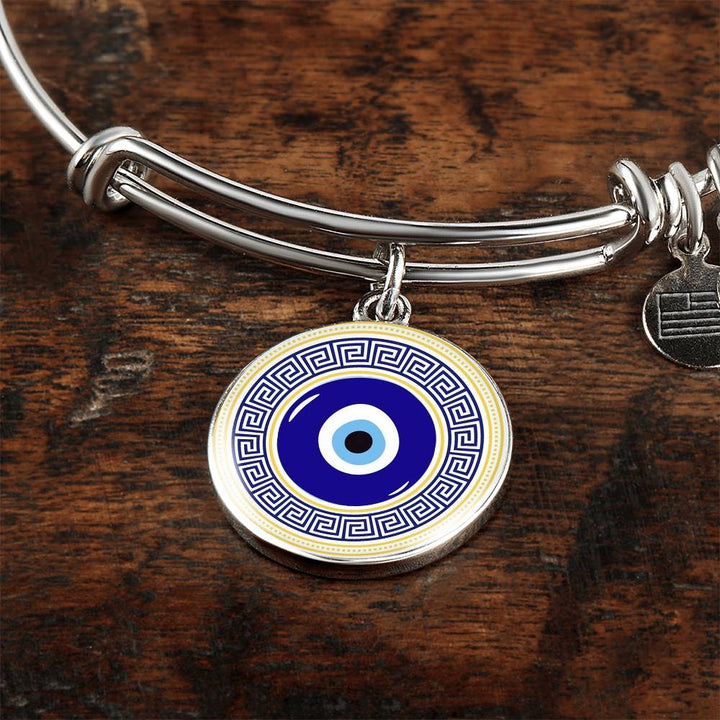 Handmade Evil Eye Protection Bangle Bracelet