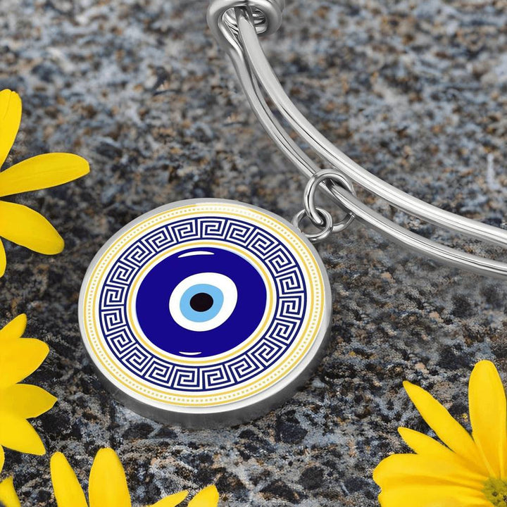 Handmade Evil Eye Protection Bangle Bracelet