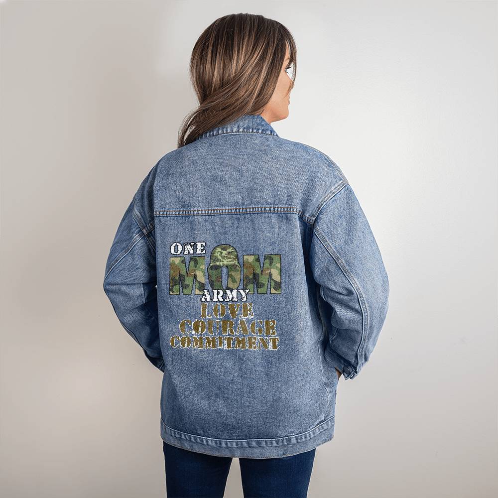 One Mom Army Denim Jacket Gift