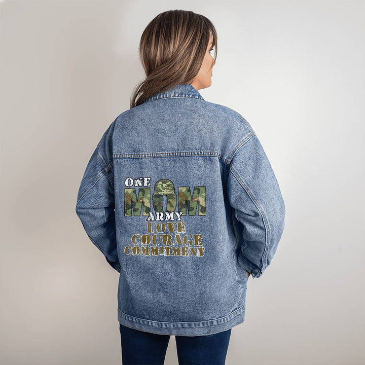 One Mom Army Denim Jacket Gift