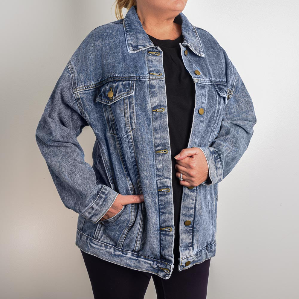 Hands Down To The World's Best Mom Denim Jacket