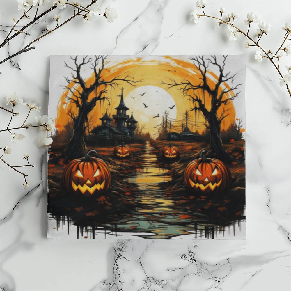 Vintage Halloween Design Pillow Cover