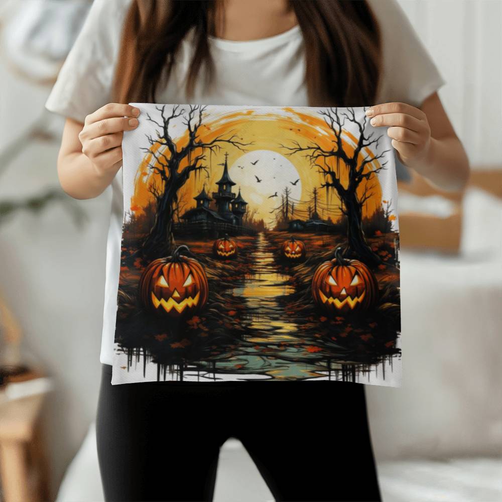 Vintage Halloween Design Pillow Cover