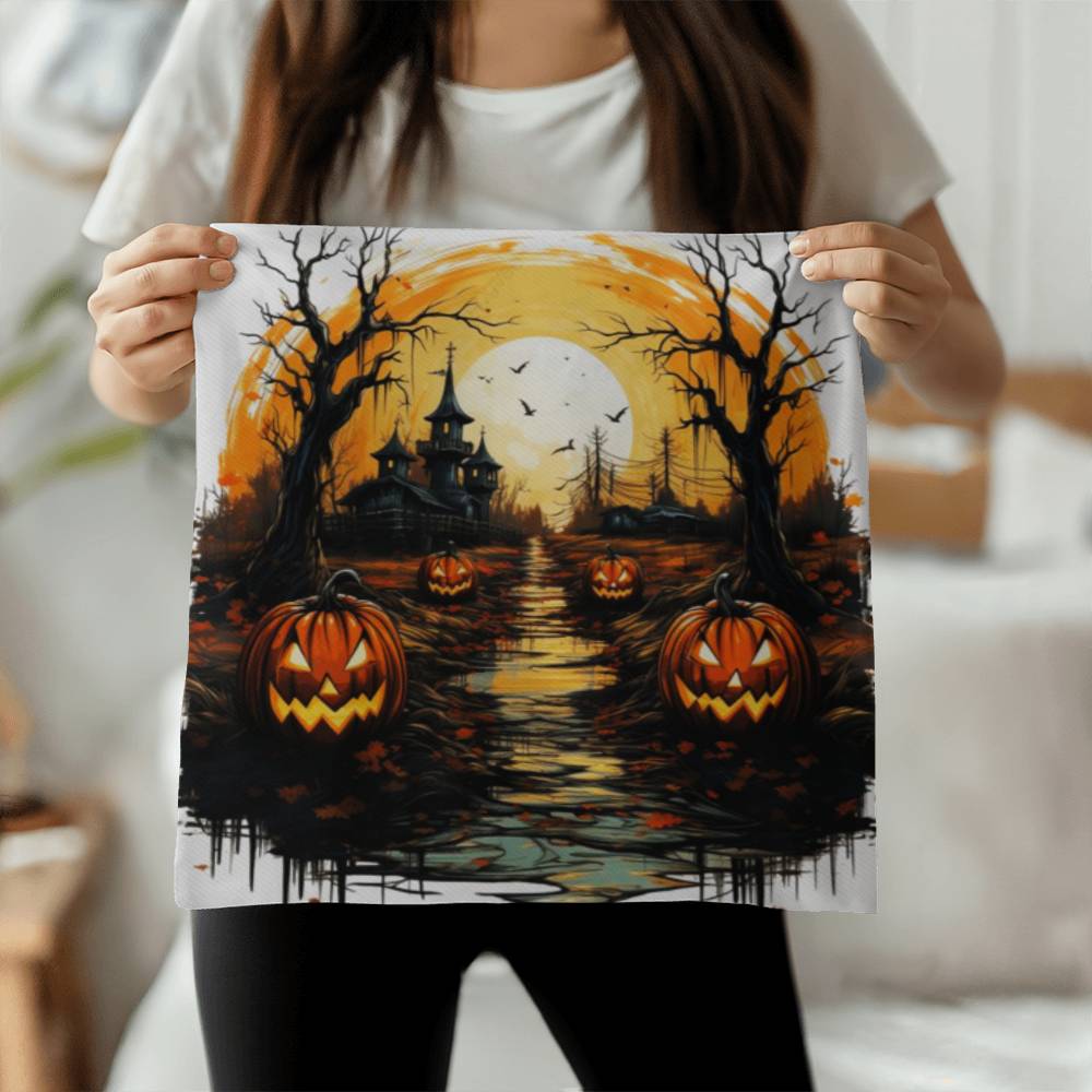 Vintage Halloween Design Pillow Cover