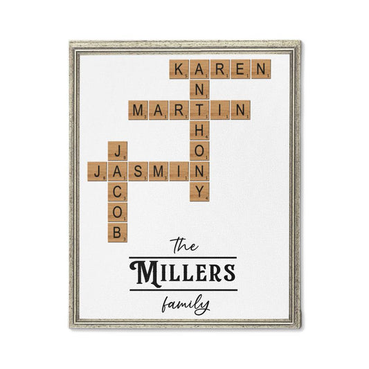 Scrabble Family Name Sign