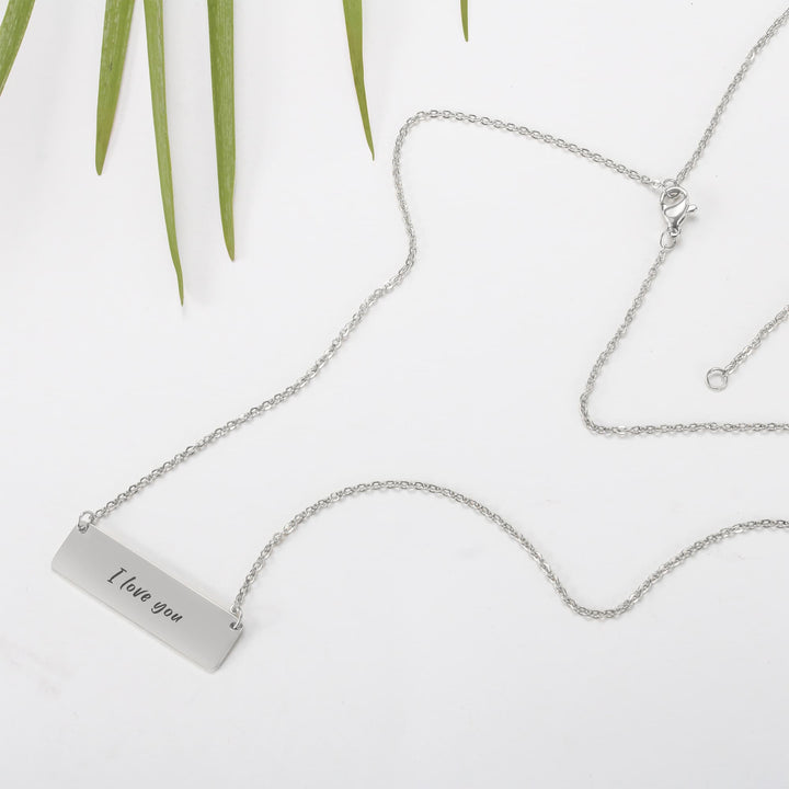 Roman Numerals Bar Necklace
