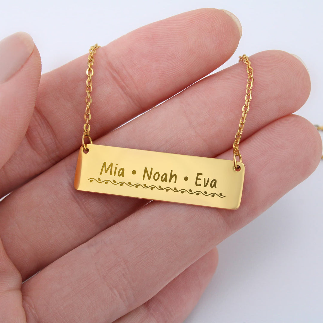 Personalized Friends Engraved Name Necklace