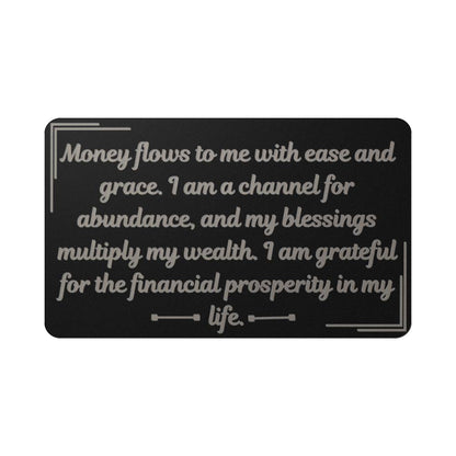 Money Manifestation Metal Wallet Card