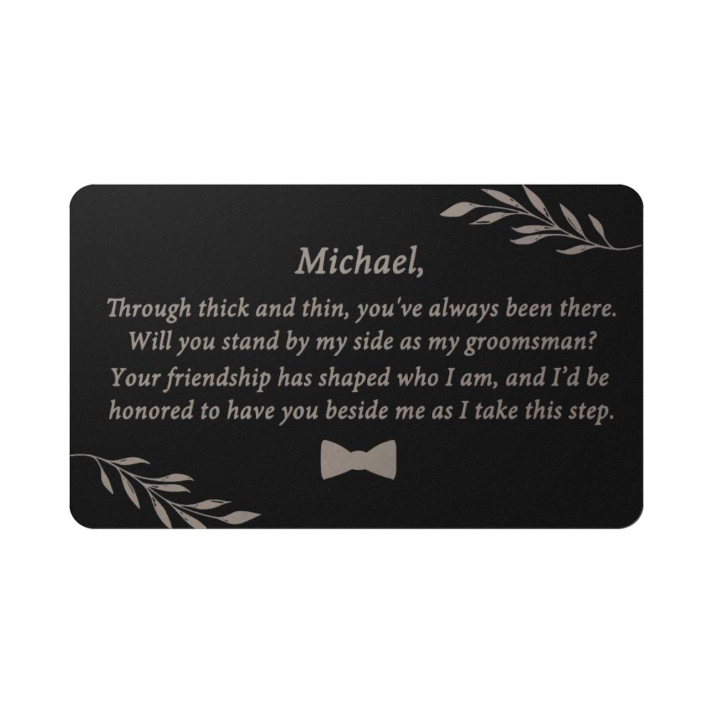 Groomsmen Proposal Wallet Card